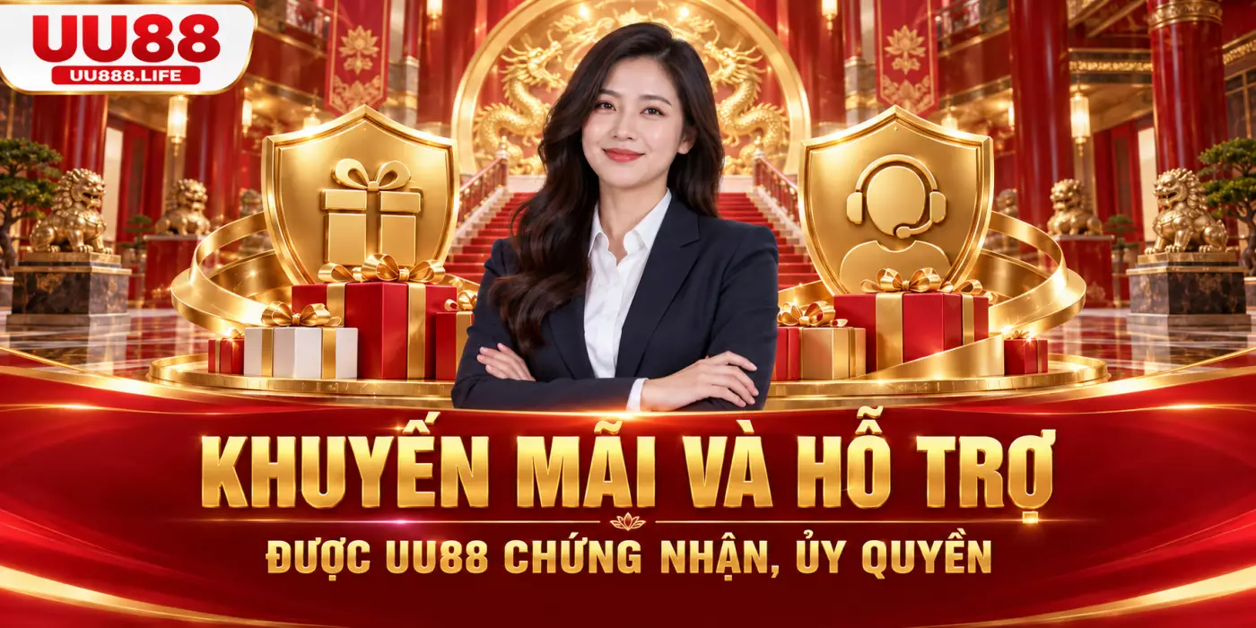Chương trình khuyến mãi và hỗ trợ được UU88 chứng nhận, ủy quyền.